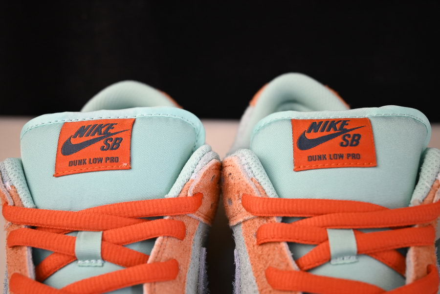 nike sb dunk low orange noise aqua dv5429-800