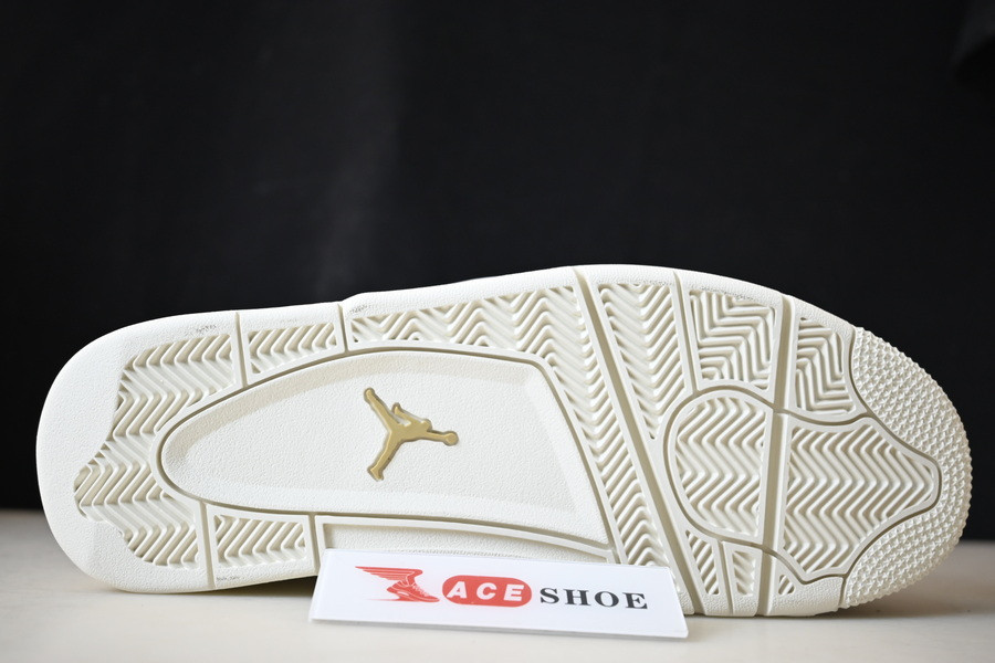 air jordan 4 sail metallic gold black aq9129-170