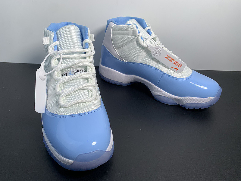 air jordan 11 “unc” white/university blue ct8012-141