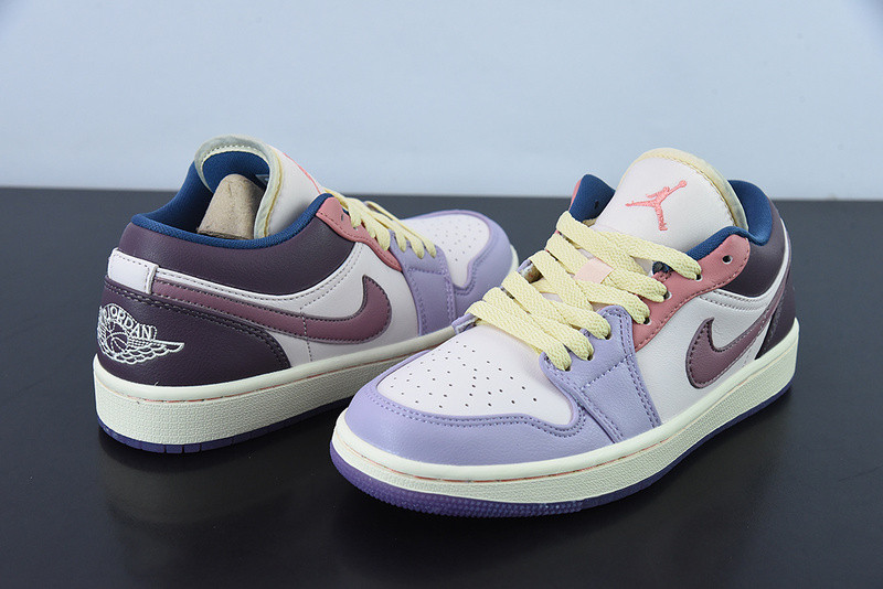 air jordan 1 low covered in pastel pinks and purples dz2768-651