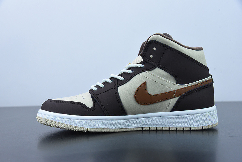 air jordan 1 mid se brown basalt oatmeal do6699-200
