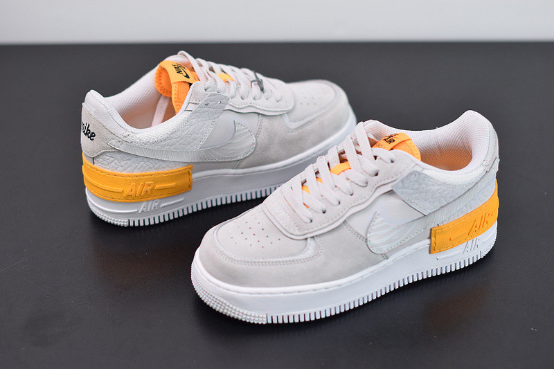 nike air force 1 shadow vast grey laster orange cu3446-001