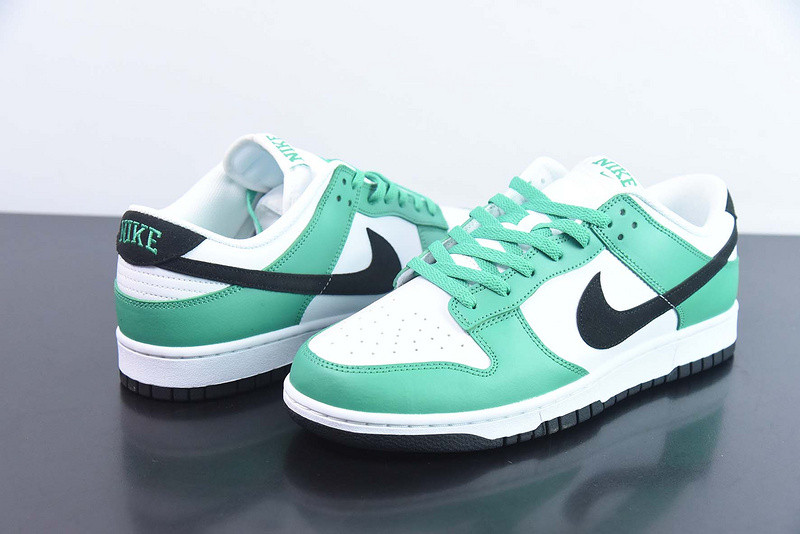 nike dunk low white green black fn3612-300